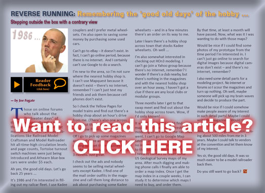 Reverse Running: Good Old Days - MRH Apr 2011