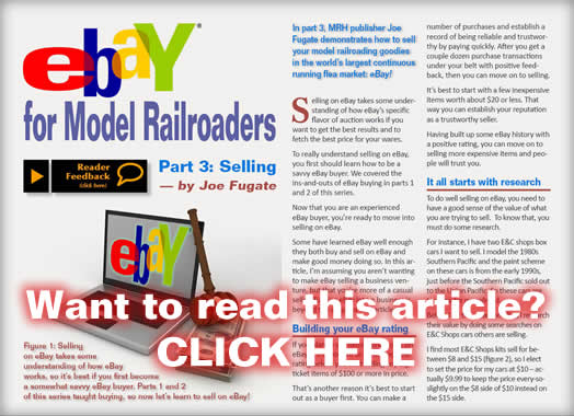 eBay for Model Railroaders - selling