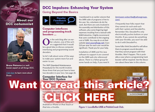 Enhancing your DCC system - Model Trains - MRH Column July 2012