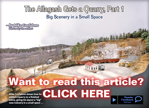 Allagash gest a quarry - Model trains - MRH article September 2012