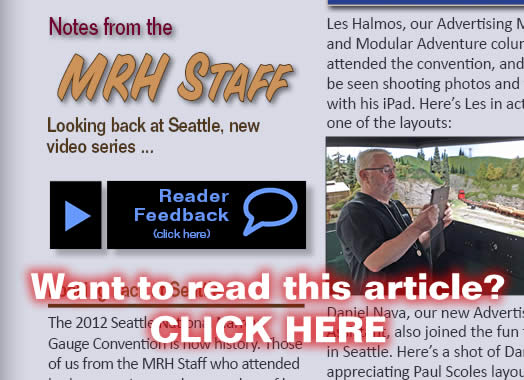 Looking back at Seattle Narrow Gauge convention - Model trains - MRH staff column October 2012