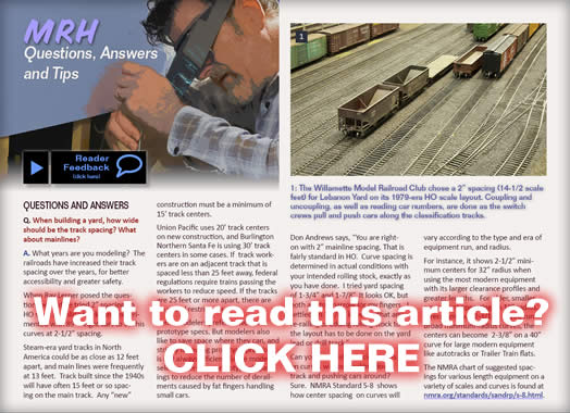 Questions, answers, and tips - Model trains - MRH column October 2012