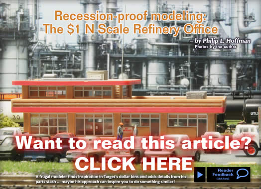 $1 N Scale refinery office - Model trains - MRH article October 2012