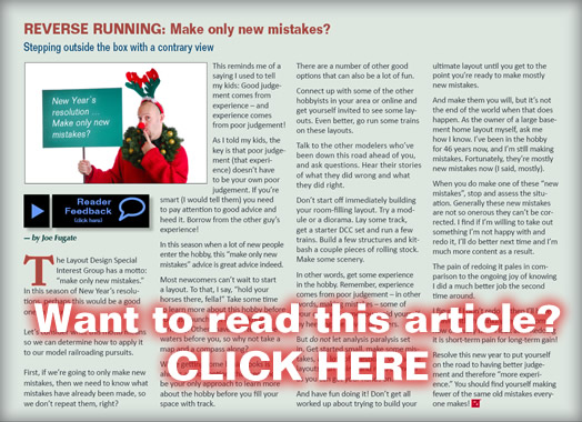 Make only new mistakes - Model trains - MRH Reverse Running commentary December 2012