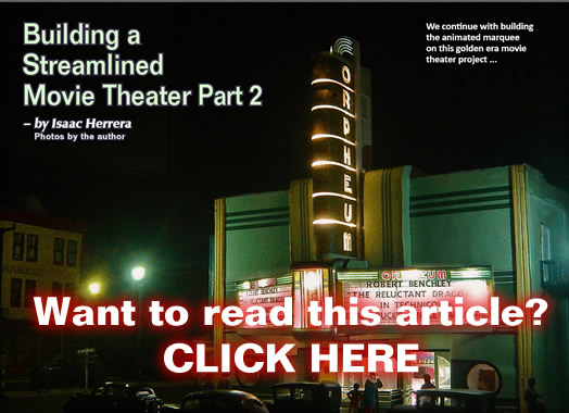 Building a movie theater, p2 - Model trains - MRH article December 2012