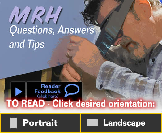 Questions, Answers, and Tips - Model trains - MRH column August 2014