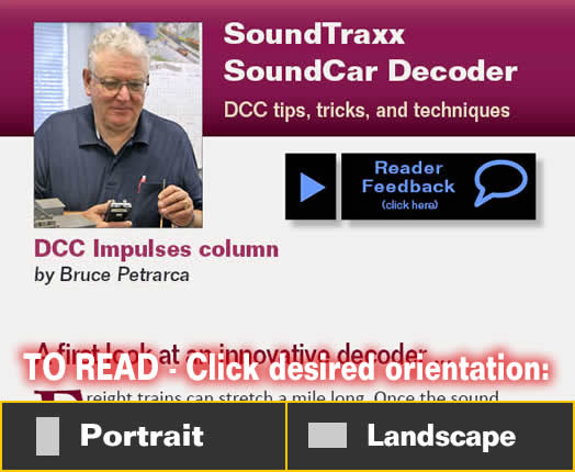 DCC Impulses: SoundTraxx SoundCar decoder - Model trains - MRH column September 2014