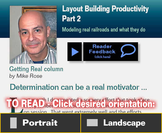 Getting Real: Layout building productivity, part 2 - Model trains - MRH column September 2014