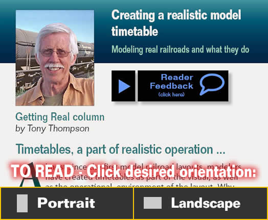 Getting Real: Creating a realistic timetable - Model trains - MRH column October 2014