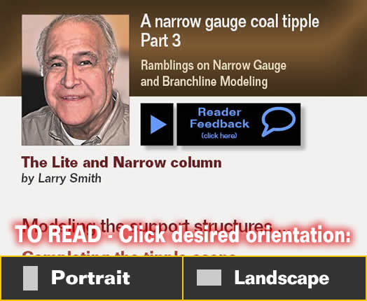 Lite and Narrow: NG coal tipple, part 3 - Model trains - MRH column October 2014