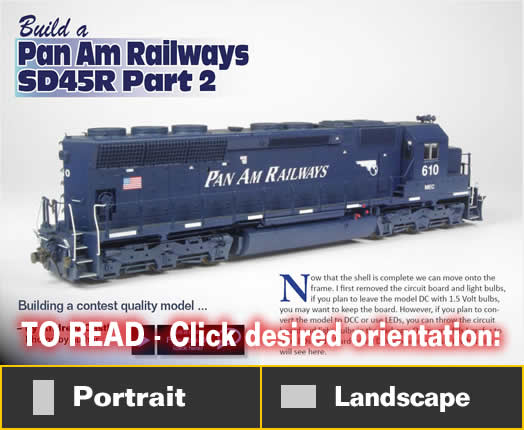 Build a PanAm Railways SD45R, part 2 - Model trains - MRH article November 2014