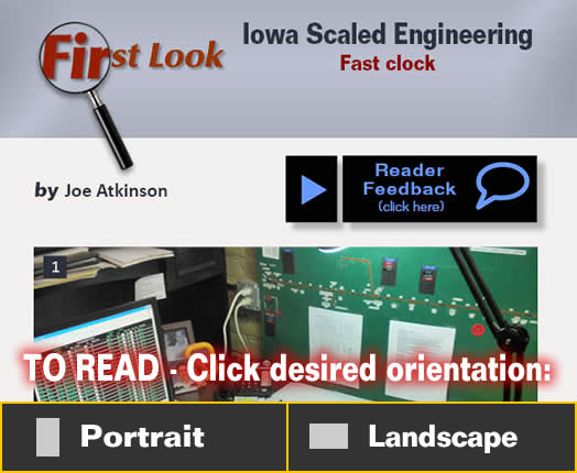 First Look: Iowa Scaled fast clock - Model trains - MRH article November 2014