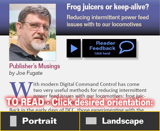 Publishers musings - Frog juicers or keep-alive - Model trains - MRH editorial December 2014