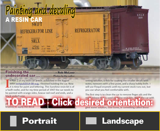 Painting and decaling a resin car - Model trains - MRH article December 2014