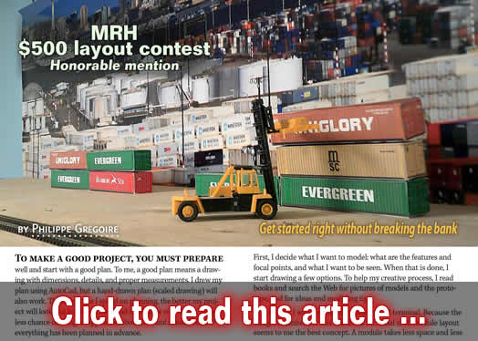 $500 Contest layout - honorable mention - Model trains - MRH article February 2015