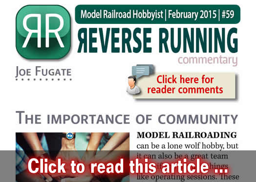 Reverse Running: The importance of community - Model trains - MRH commentary February 2015