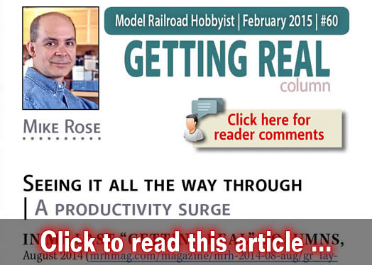 Getting Real: Seeing it all the way through - Model trains - MRH column February 2015