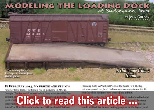 Modeling the loading dock at Burlingame, Iowa - Model trains - MRH article February 2015