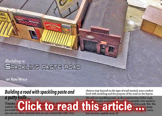 Building a spackling paste road - Model trains - MRH article July 2015