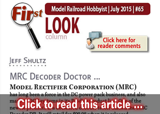 First Look: MRC Decoder Doctor - Model trains - MRH article July 2015