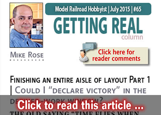 Getting Real: Finishing an entire aisle, part 1 - Model trains - MRH column July 2015