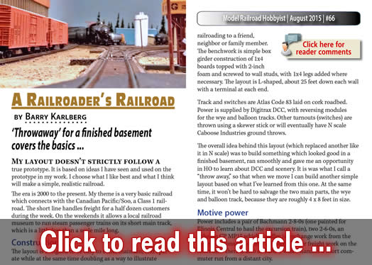 A railroader's railroad - Model trains - MRH article August 2015