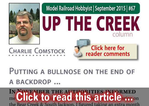 Up the Creek: Building a bullnose backdrop end - Model trains - MRH column September 2015