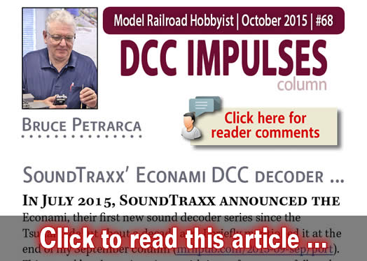 DCC Impulses: SoundTraxx Econami decoders - Model trains - MRH column October 2015