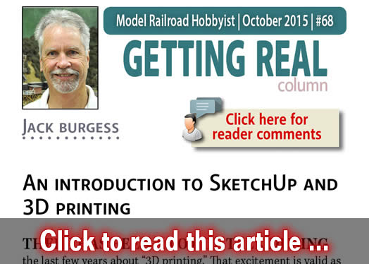 Getting Real: Intro to SketchUp and 3D printing - Model trains - MRH column October 2015