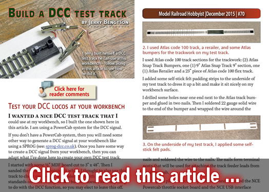 Build a DCC test track - Model trains - MRH article December 2015