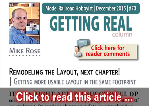 Getting Real: Remodeling the layout-1 - Model trains - MRH column December 2015