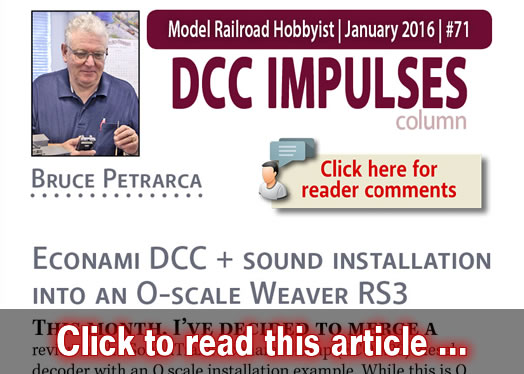 DCC Impulses: Econami decoder + RS3 sound install - Model trains - MRH column January 2016