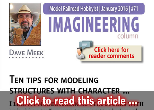 Imagineering: Modeling structures with character - Model trains - MRH column January 2016