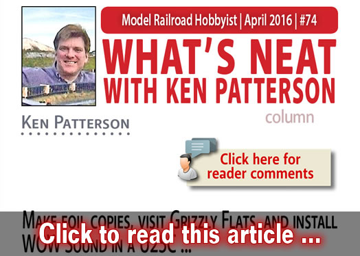 What?s Neat: Fun with foil, WOW Sound, and more ... - Model trains - MRH column April 2016