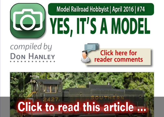 Yes it's a model - Model trains - MRH column April 2016