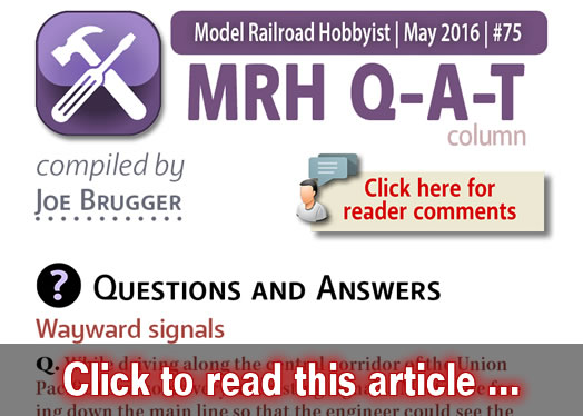 QAT: Wayward signals, mars lights, ? - Model trains - MRH column May 2016