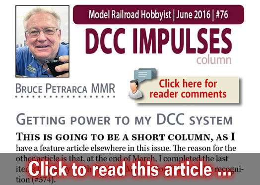 DCC Impulses: Getting power to my DCC system - Model trains - MRH column June 2016