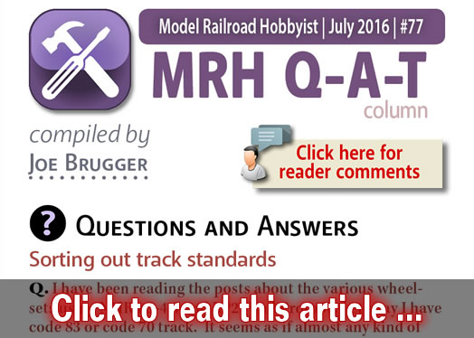 QAT: Track standards, flywheels ... - Model trains - MRH column July 2016