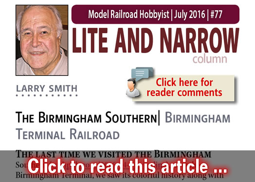 Lite and Narrow: Craig Garner's Birmingham Southern - Model trains - MRH column July 2016