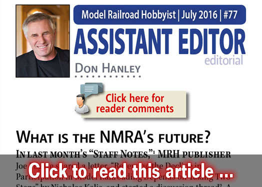 Asst Editor's Thoughts: What is the NMRA's future? - Model trains - MRH editorial July 2016