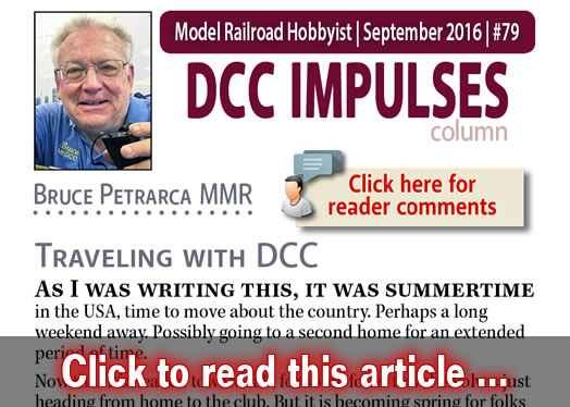 DCC Impulses: Traveling with DCC - Model trains - MRH column September 2016