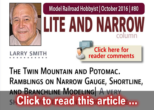 Lite & Narrow: Twin Mountain & Potomac - Model trains - MRH column October 2016