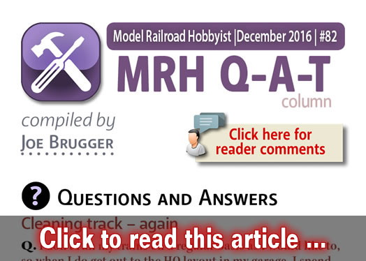 QAT: Cleaning track, mounting tortoises - Model trains - MRH column December 2016