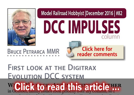 DCC Impulses: Digitrax Evolution first look - Model trains - MRH column December 2016