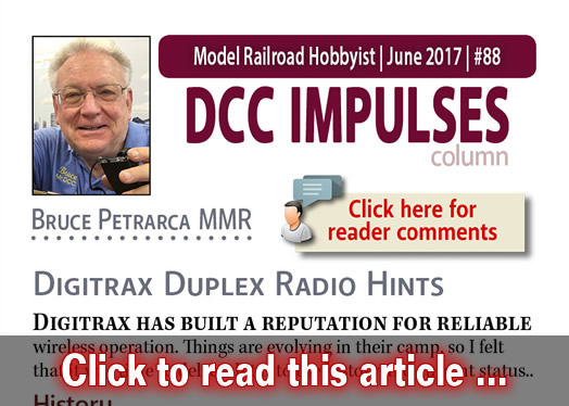 DCC Impulses: Digitrax duplex radio hints - Model trains - MRH column June 2017