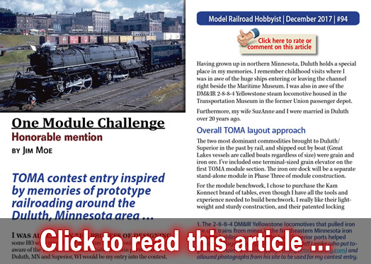 One Module Challenge honorable mention - Model trains - MRH article December 2017