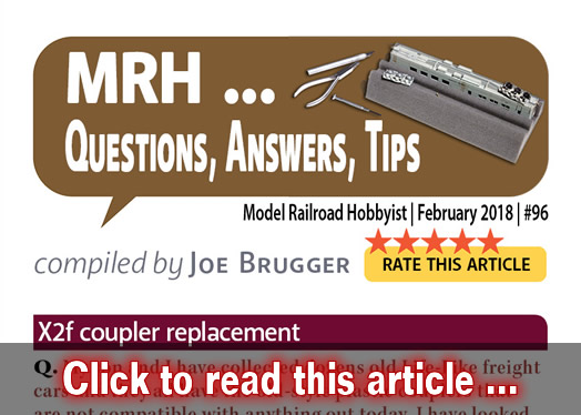 MRH Q-A-T: Replacing x2f couplers,  ? - Model trains - MRH column February 2018