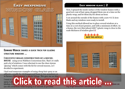 Easy inexpensive window glass - Model trains - MRH article February 2018