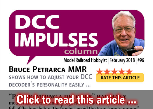 Adjusting your DCC decoder's personality - Model trains - MRH column February 2018