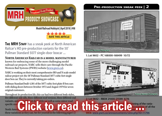 Pullman Standard 5077 boxcar - Model trains - MRH article April 2018